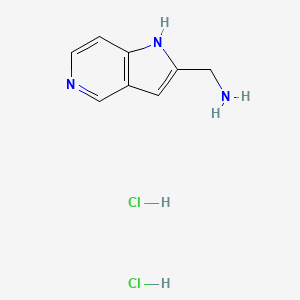 (1H-Pyrrolo[3,2-c]pyridin-2-yl)methanamine dihydrochloride chemical structure (CAS 2408959-99-7)