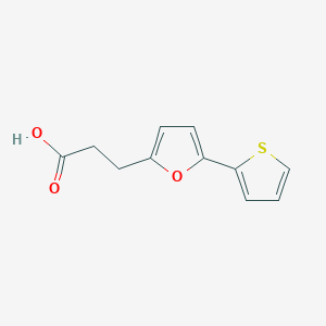 3-(5-(Thiophen-2-yl)furan-2-yl)propanoic acid chemical structure (CAS 24090-38-8)