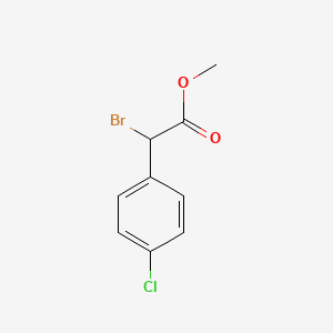 Methyl 2-bromo-2-(4-chlorophenyl)acetate chemical structure (CAS 24091-92-7)