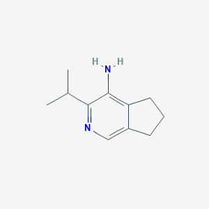 3-Isopropyl-6,7-dihydro-5H-cyclopenta[c]pyridin-4-amine chemical structure (CAS 2409124-11-2)