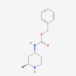 Benzyl ((2R,4R)-2-methylpiperidin-4-yl)carbamate chemical structure (CAS 2409589-97-3)