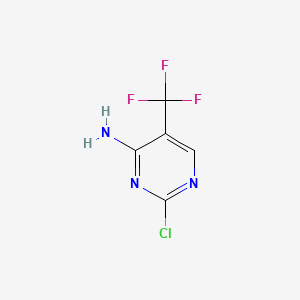 2-Chloro-5-(trifluoromethyl)pyrimidin-4-amine chemical structure (CAS 24101-09-5)
