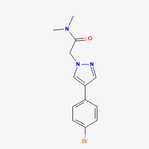 2-(4-(4-Bromophenyl)-1H-pyrazol-1-yl)-N,N-dimethylacetamide chemical structure (CAS 2410309-70-3)