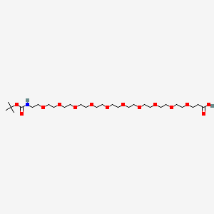 2,2-Dimethyl-4-oxo-3,8,11,14,17,20,23,26,29,32,35-undecaoxa-5-azaoctatriacontan-38-oic acid chemical structure (CAS 2410598-01-3)