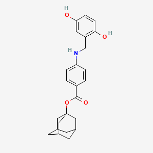 Adamantan-1-yl 4-((2,5-dihydroxybenzyl)amino)benzoate chemical structure (CAS 241127-58-2)