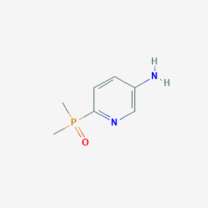(5-Aminopyridin-2-yl)dimethylphosphine oxide chemical structure (CAS 2411314-70-8)