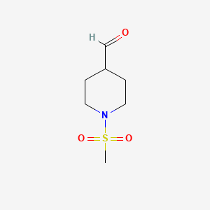 1-(Methylsulfonyl)piperidine-4-carbaldehyde chemical structure (CAS 241134-35-0)