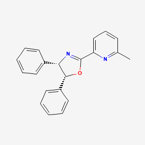 (4S,5R)-2-(6-Methylpyridin-2-yl)-4,5-diphenyl-4,5-dihydrooxazole chemical structure (CAS 2411385-99-2)