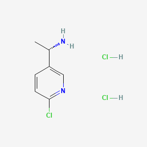 (S)-1-(6-Chloropyridin-3-yl)ethan-1-amine dihydrochloride chemical structure (CAS 2411591-03-0)