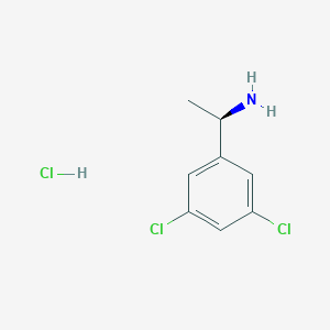 (R)-1-(3,5-Dichlorophenyl)ethanamine hydrochloride chemical structure (CAS 2411591-66-5)