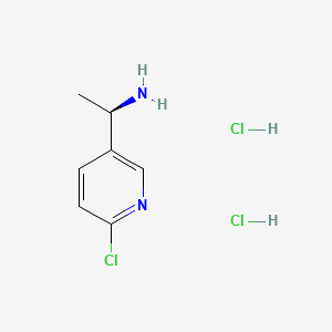 (R)-1-(6-Chloropyridin-3-yl)ethan-1-amine dihydrochloride chemical structure (CAS 2411591-91-6)