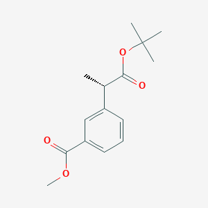 (S)-Methyl 3-(1-(tert-butoxy)-1-oxopropan-2-yl)benzoate chemical structure (CAS 2411591-96-1)
