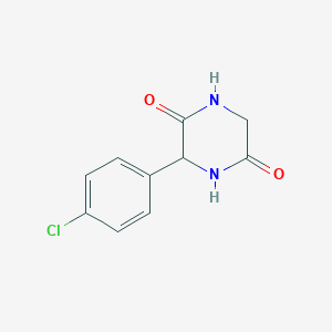 3-(4-Chlorophenyl)piperazine-2,5-dione chemical structure (CAS 2411634-61-0)