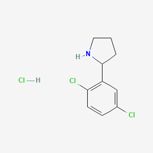 2-(2,5-Dichlorophenyl)pyrrolidine hydrochloride chemical structure (CAS 2411635-26-0)