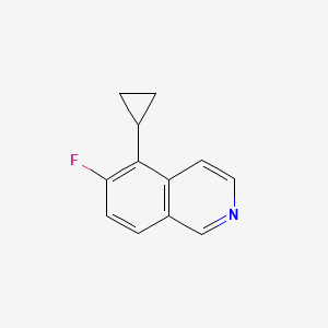 5-Cyclopropyl-6-fluoroisoquinoline chemical structure (CAS 2411637-51-7)