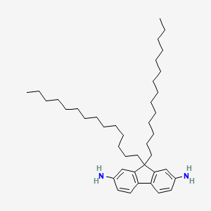 9,9-Ditetradecyl-9H-fluorene-2,7-diamine chemical structure (CAS 2411835-79-3)