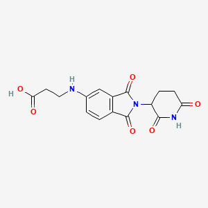 3-((2-(2,6-Dioxopiperidin-3-yl)-1,3-dioxoisoindolin-5-yl)amino)propanoic acid chemical structure (CAS 2412056-29-0)