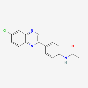 N-(4-(6-Chloroquinoxalin-2-yl)phenyl)acetamide chemical structure (CAS 2412270-22-3)