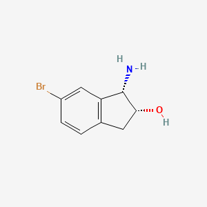 (1S,2R)-1-Amino-6-bromo-2,3-dihydro-1H-inden-2-ol chemical structure (CAS 2412424-43-0)