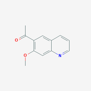 1-(7-Methoxyquinolin-6-yl)ethan-1-one chemical structure (CAS 2412745-99-2)