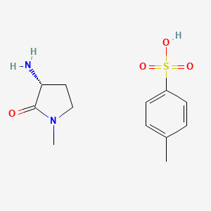(R)-3-Amino-1-methylpyrrolidin-2-one 4-methylbenzenesulfonate chemical structure (CAS 2412809-21-1)
