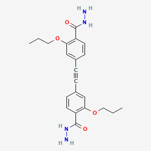 4,4'-(Ethyne-1,2-diyl)bis(2-propoxybenzohydrazide) chemical structure (CAS 2413016-99-4)