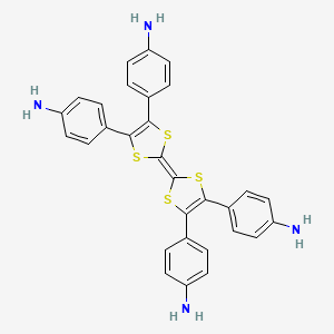 4,4',4'',4'''-([2,2'-Bi(1,3-dithiolylidene)]-4,4',5,5'-tetrayl)tetraaniline chemical structure (CAS 2413296-69-0)