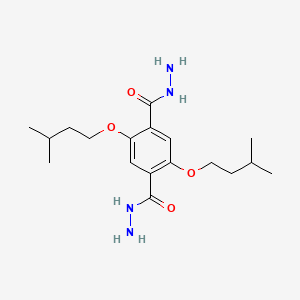 2,5-Bis(isopentyloxy)terephthalohydrazide chemical structure (CAS 2413366-66-0)