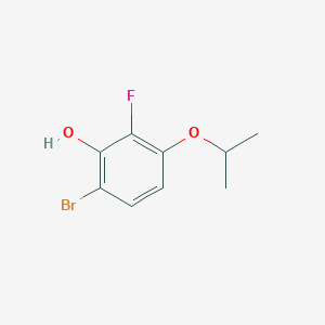 6-Bromo-2-fluoro-3-isopropoxyphenol chemical structure (CAS 2413441-32-2)