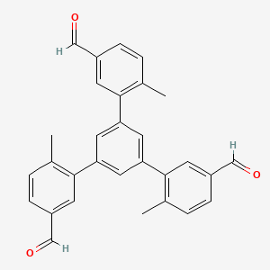 5'-(5-Formyl-2-methylphenyl)-6,6''-dimethyl-[1,1':3',1''-terphenyl]-3,3''-dicarbaldehyde chemical structure (CAS 2413827-89-9)