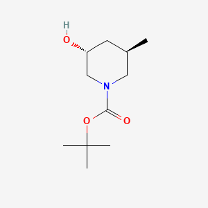 tert-Butyl (3R,5R)-3-hydroxy-5-methylpiperidine-1-carboxylate chemical structure (CAS 2413846-73-6)