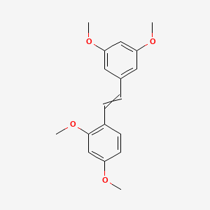 (E)-1-(3,5-Dimethoxystyryl)-2,4-dimethoxybenzene chemical structure (CAS 24144-92-1)