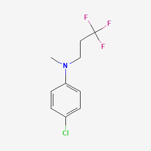 4-Chloro-N-methyl-N-(3,3,3-trifluoropropyl)aniline chemical structure (CAS 2414485-98-4)