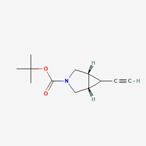 tert-Butyl rel-(1R,5S,6s)-6-ethynyl-3-azabicyclo[3.1.0]hexane-3-carboxylate chemical structure (CAS 2414574-91-5)