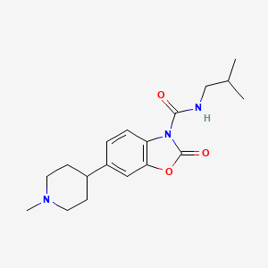 N-Isobutyl-6-(1-methylpiperidin-4-yl)-2-oxobenzo[d]oxazole-3(2H)-carboxamide chemical structure (CAS 2415225-30-6)