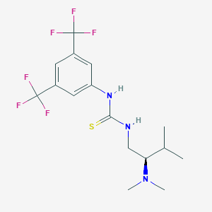 (R)-1-(3,5-Bis(trifluoromethyl)phenyl)-3-(2-(dimethylamino)-3-methylbutyl)thiourea chemical structure (CAS 2415751-57-2)