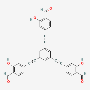 4,4',4''-(Benzene-1,3,5-triyltris(ethyne-2,1-diyl))tris(2-hydroxybenzaldehyde) chemical structure (CAS 2415867-40-0)