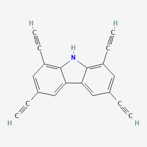 1,3,6,8-Tetraethynyl-9H-carbazole chemical structure (CAS 2415951-75-4)