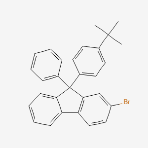 2-Bromo-9-(4-(tert-butyl)phenyl)-9-phenyl-9H-fluorene chemical structure (CAS 2416180-69-1)