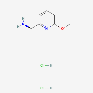 (R)-1-(6-Methoxypyridin-2-yl)ethan-1-amine dihydrochloride chemical structure (CAS 2416218-67-0)