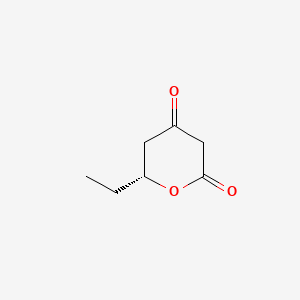 (R)-6-Ethyldihydro-2H-pyran-2,4(3H)-dione chemical structure (CAS 2416218-73-8)