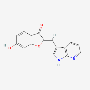 (Z)-2-((1H-Pyrrolo[2,3-b]pyridin-3-yl)methylene)-6-hydroxybenzofuran-3(2H)-one chemical structure (CAS 2416569-95-2)