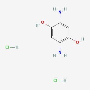 2,5-Diaminobenzene-1,4-diol dihydrochloride chemical structure (CAS 24171-03-7)