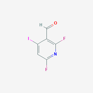 2,6-Difluoro-4-iodonicotinaldehyde chemical structure (CAS 2417489-94-0)