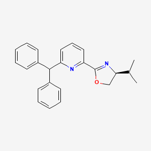 (S)-2-(6-Benzhydrylpyridin-2-yl)-4-isopropyl-4,5-dihydrooxazole chemical structure (CAS 2417528-13-1)