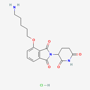 4-((5-Aminopentyl)oxy)-2-(2,6-dioxopiperidin-3-yl)isoindoline-1,3-dione hydrochloride chemical structure (CAS 2419145-66-5)