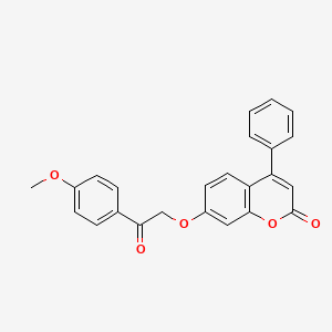 7-(2-(4-Methoxyphenyl)-2-oxoethoxy)-4-phenyl-2H-chromen-2-one chemical structure (CAS 242133-74-0)