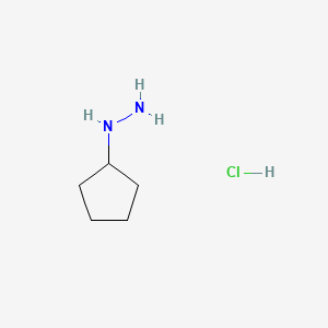 Cyclopentylhydrazine hydrochloride chemical structure (CAS 24214-72-0)