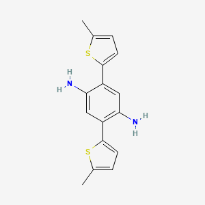 2,5-Bis(5-methylthiophen-2-yl)benzene-1,4-diamine chemical structure (CAS 2422197-69-9)