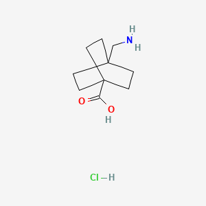 4-(Aminomethyl)bicyclo[2.2.2]octane-1-carboxylic acid hydrochloride chemical structure (CAS 24238-86-6)